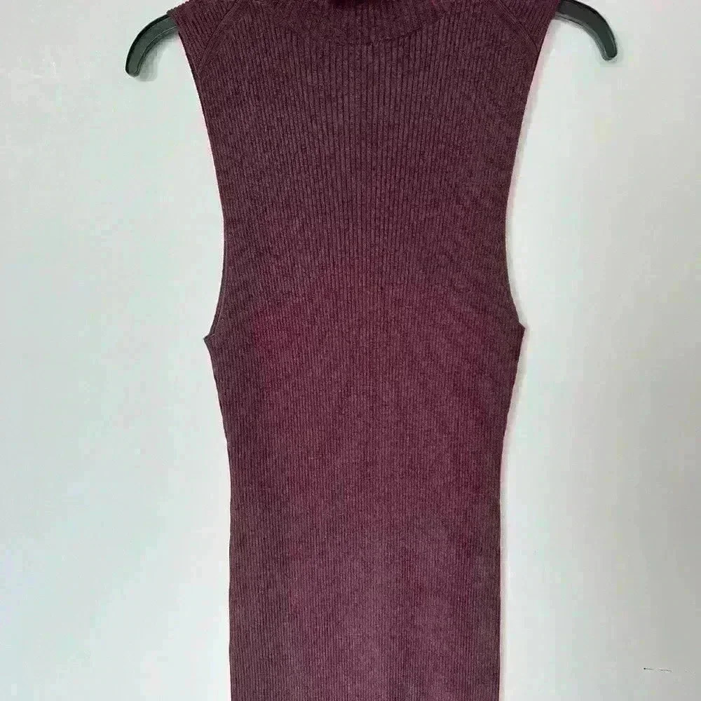 Theory Hedrisa Lustrate Ribbed Knit Mock Neck Bodycon Midi Dress - Picture 6 of 11